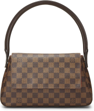 LOUIS VUITTON PRE-LOVED DAMIER EBENE CANVAS LOOPING PM, BROWN