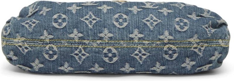 LOUIS VUITTON PRE-LOVED BLUE MONOGRAM DENIM PLEATY MINI, BLUE
