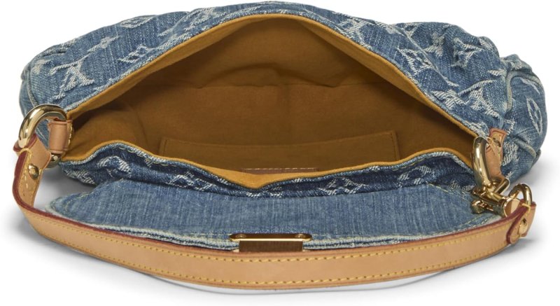 LOUIS VUITTON PRE-LOVED BLUE MONOGRAM DENIM PLEATY MINI, BLUE
