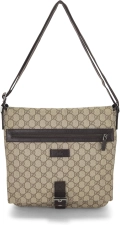GUCCI PRE-LOVED ORIGINAL GG SUPREME CANVAS MESSENGER BAG, BROWN