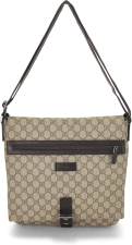 GUCCI PRE-LOVED ORIGINAL GG SUPREME CANVAS MESSENGER BAG, BROWN