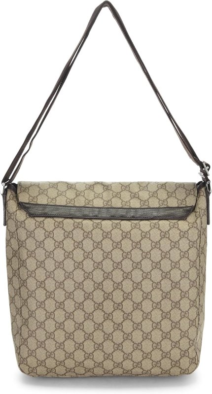 GUCCI PRE-LOVED ORIGINAL GG SUPREME CANVAS MESSENGER BAG, BROWN