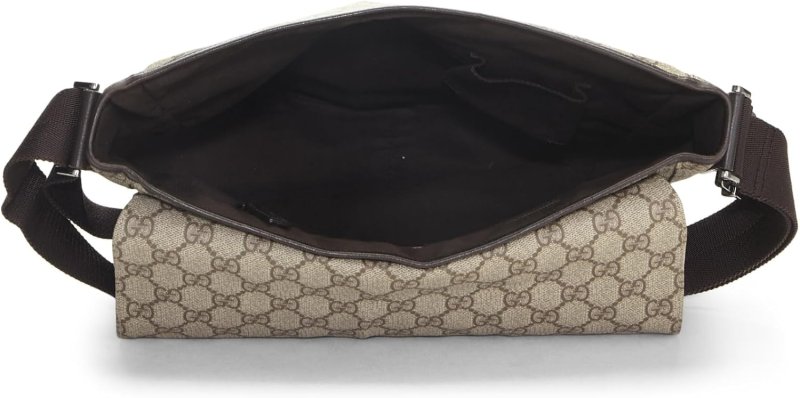 GUCCI PRE-LOVED ORIGINAL GG SUPREME CANVAS MESSENGER BAG, BROWN