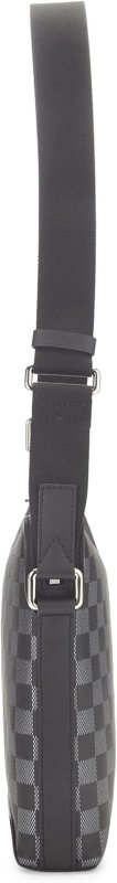 LOUIS VUITTON PRE-LOVED BLACK DAMIER INFINI DISCOVERY MESSENGER BB, BLACK
