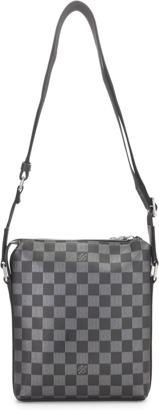 LOUIS VUITTON PRE-LOVED BLACK DAMIER INFINI DISCOVERY MESSENGER BB, BLACK