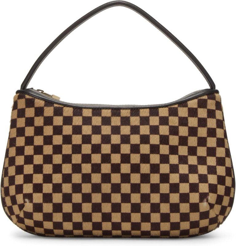 LOUIS VUITTON PRE-LOVED BROWN DAMIER SAUVAGE TIGER POCHETTE, BROWN
