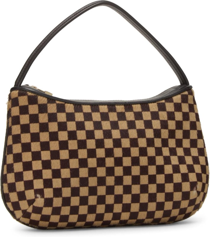 LOUIS VUITTON PRE-LOVED BROWN DAMIER SAUVAGE TIGER POCHETTE, BROWN