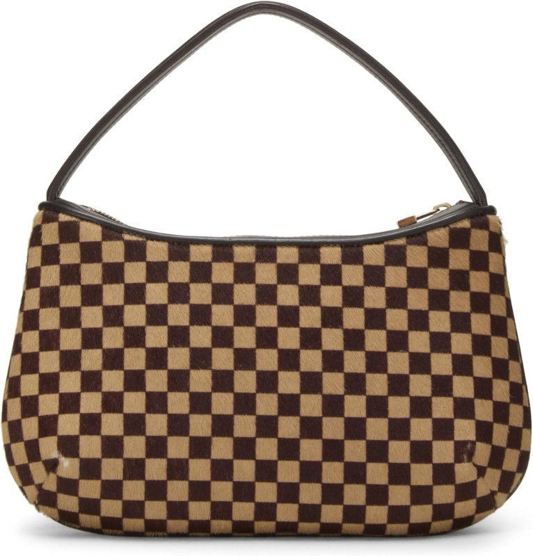 LOUIS VUITTON PRE-LOVED BROWN DAMIER SAUVAGE TIGER POCHETTE, BROWN