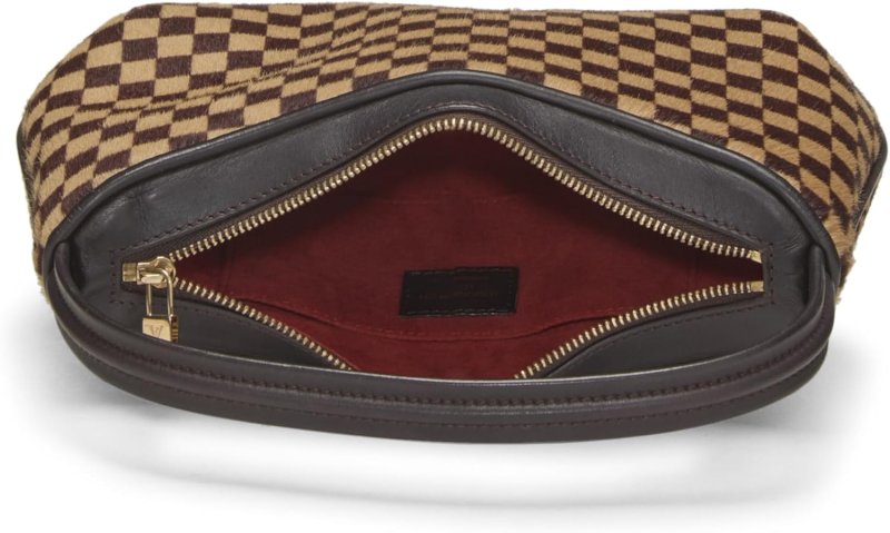LOUIS VUITTON PRE-LOVED BROWN DAMIER SAUVAGE TIGER POCHETTE, BROWN