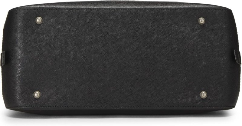 BURBERRY PRE-LOVED BLACK JACQUARD CHECK BOWLER HANDBAG MEDIUM, BLACK