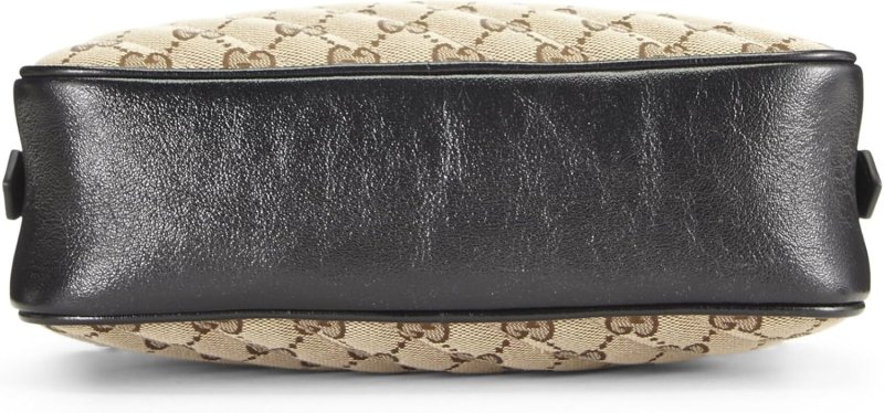 GUCCI PRE-LOVED BLACK ORIGINAL GG CANVAS MARMONT CROSSBODY SMALL, BLACK