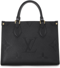 LOUIS VUITTON PRE-LOVED BLACK GIANT MONOGRAM EMPREINTE ON THE GO PM, BLACK