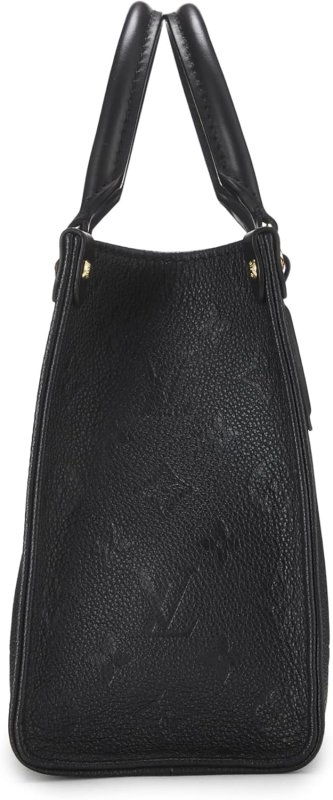 LOUIS VUITTON PRE-LOVED BLACK GIANT MONOGRAM EMPREINTE ON THE GO PM, BLACK