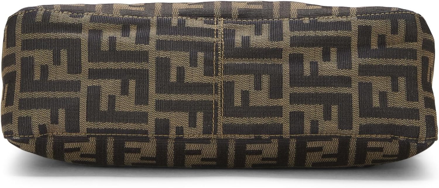 FENDI PRE-LOVED BROWN ZUCCHINO CANVAS CROSSBODY SMALL, BROWN