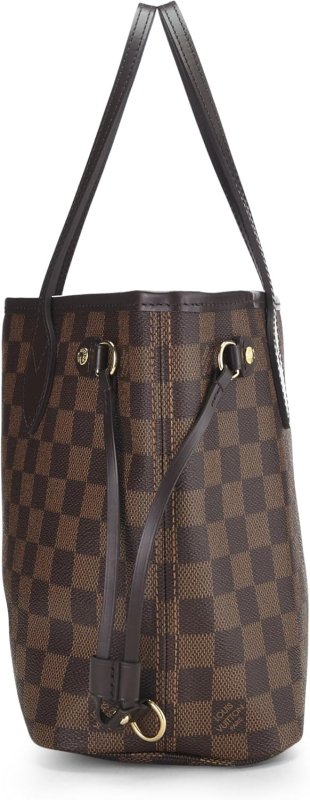 LOUIS VUITTON PRE-LOVED DAMIER EBENE NEVERFULL PM, BROWN