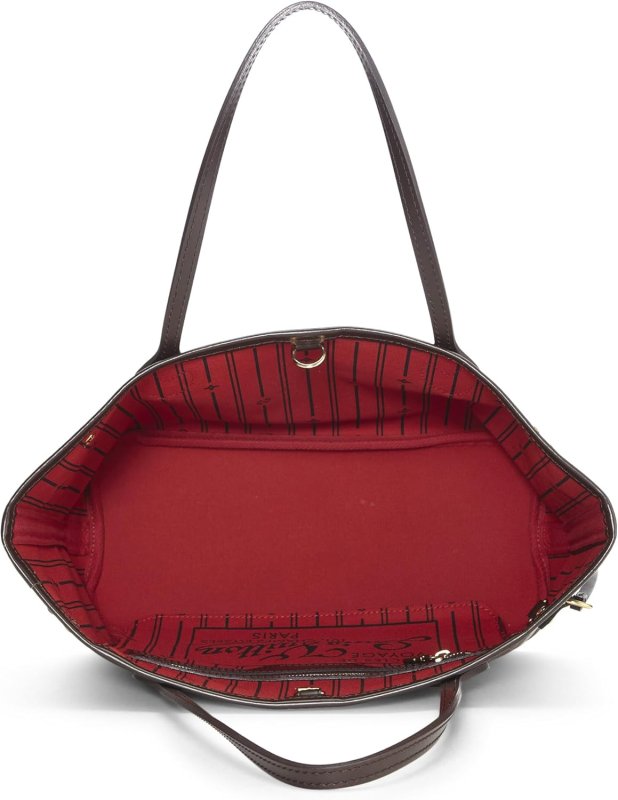 LOUIS VUITTON PRE-LOVED DAMIER EBENE NEVERFULL PM, BROWN