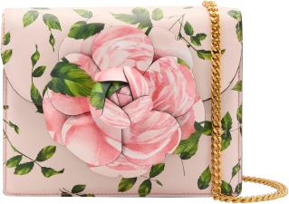 OSCAR DE LA RENTA ENGLISH ROSE PRINTED MINI TRO BAG