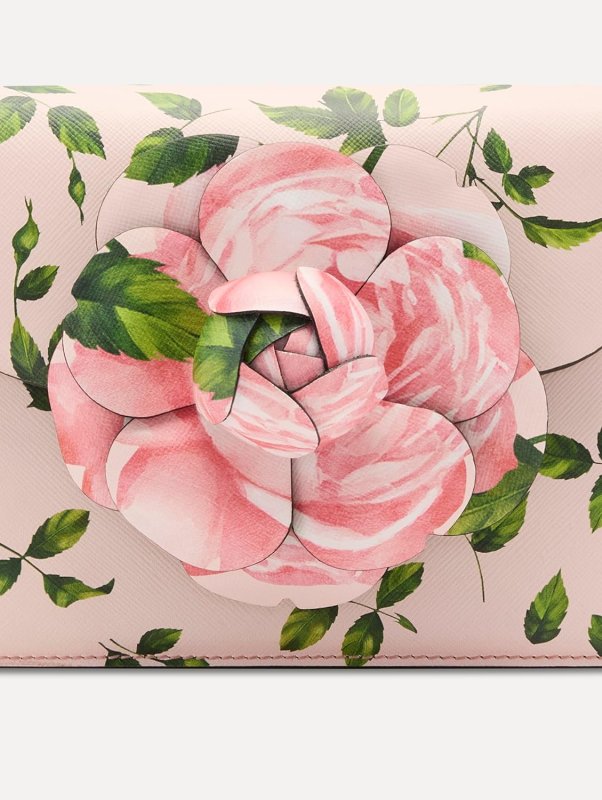 OSCAR DE LA RENTA ENGLISH ROSE PRINTED MINI TRO BAG