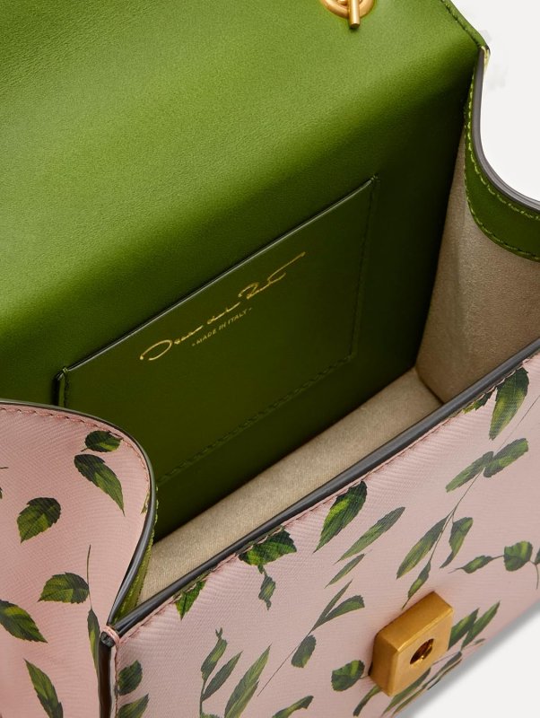 OSCAR DE LA RENTA ENGLISH ROSE PRINTED MINI TRO BAG