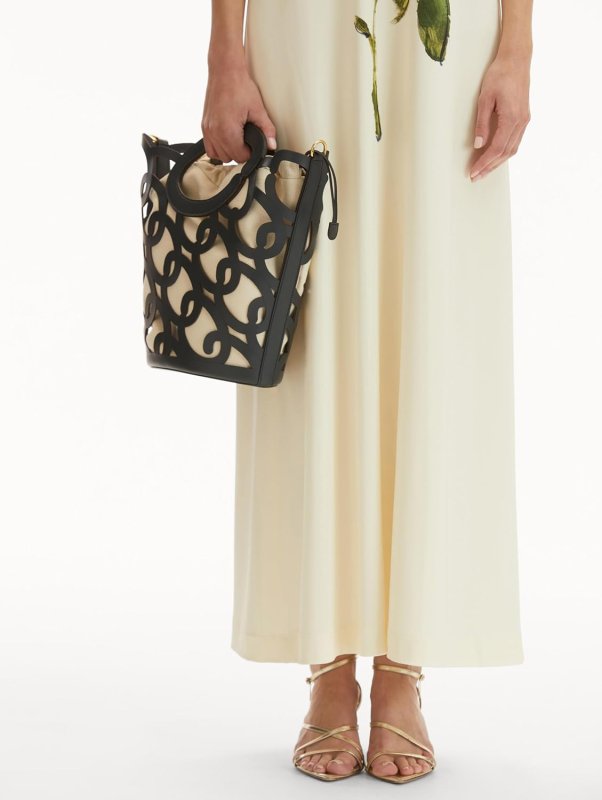 OSCAR DE LA RENTA OSCAR CHAIN-LINK LEATHER TOTE
