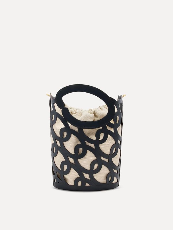 OSCAR DE LA RENTA OSCAR CHAIN-LINK LEATHER TOTE