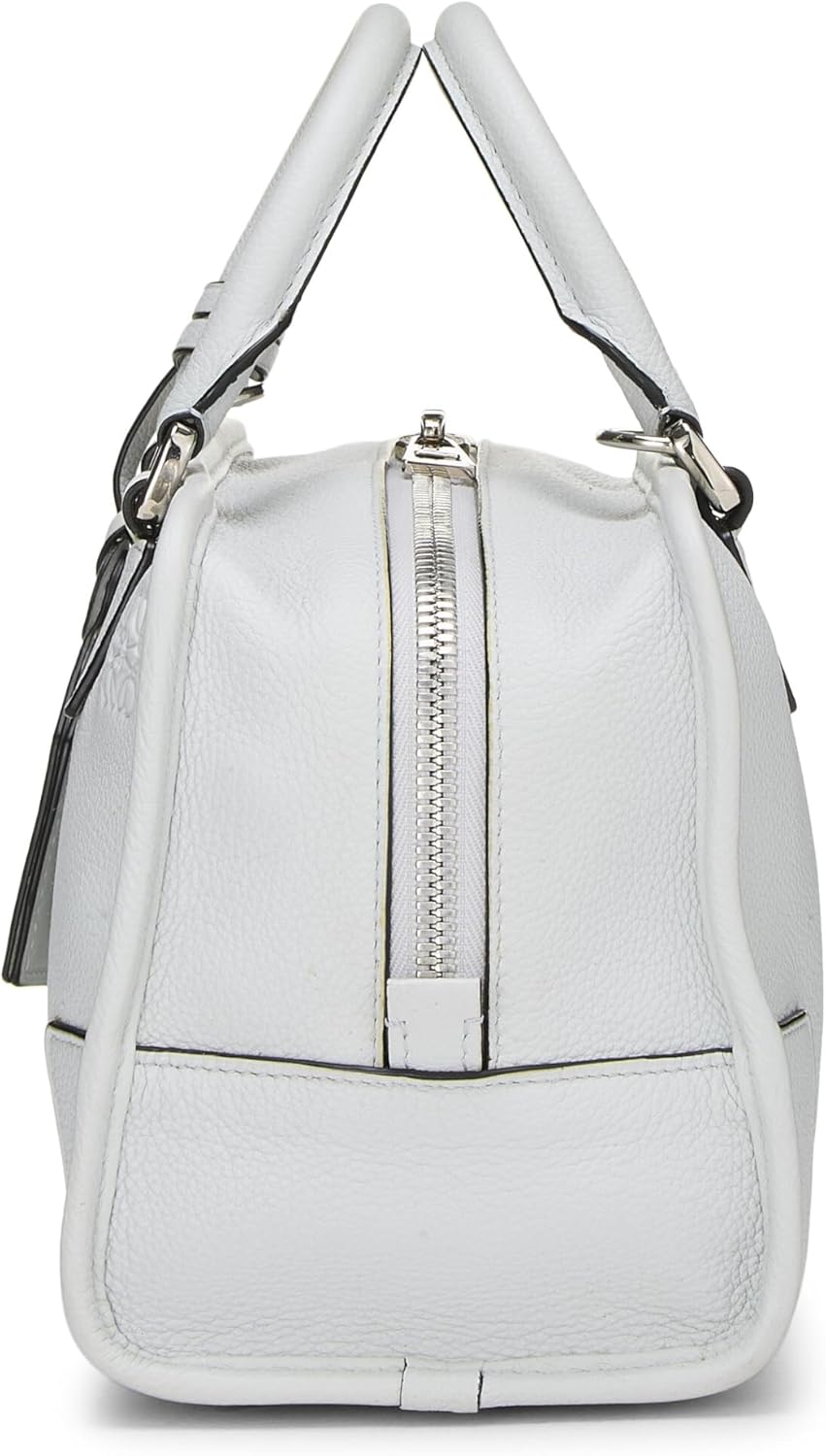 LOEWE PRE-LOVED WHITE LEATHER AMAZONA 28, BLUE