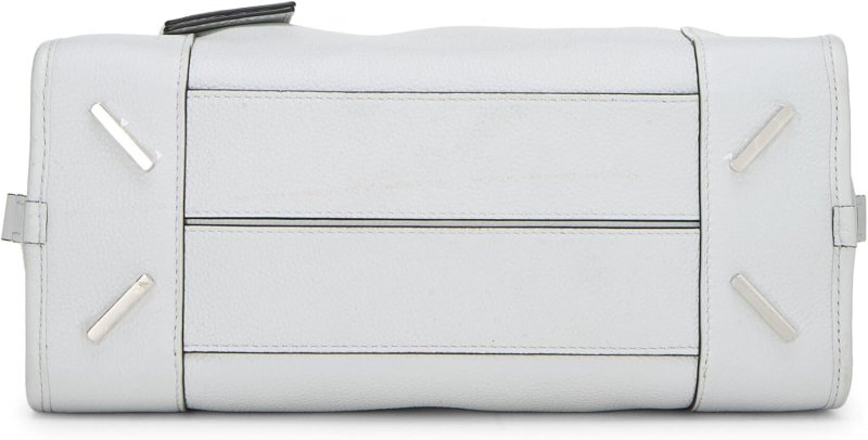 LOEWE PRE-LOVED WHITE LEATHER AMAZONA 28, BLUE