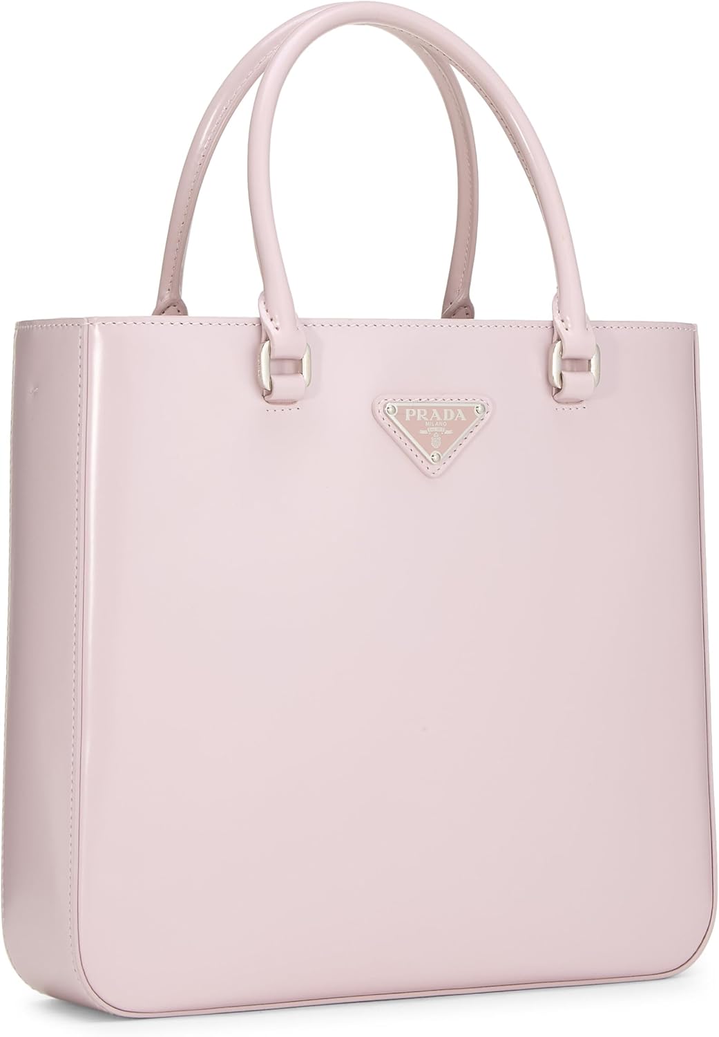 PRADA PRE-LOVED PINK CALFSKIN HANDBAG MEDIUM, PINK