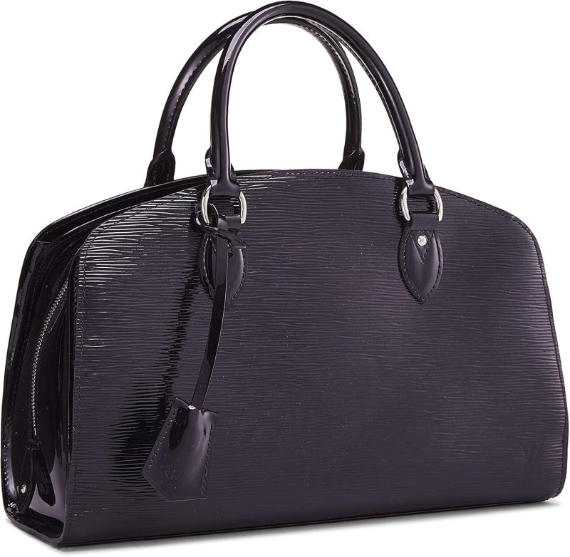 LOUIS VUITTON PRE-LOVED BLACK ELECTRIC EPI PONT-NEUF PM, BLACK