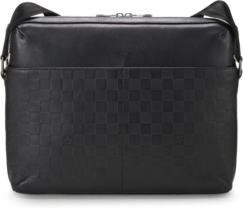 LOUIS VUITTON PRE-LOVED BLACK DAMIER INFINI CALYPSO MM, BLACK
