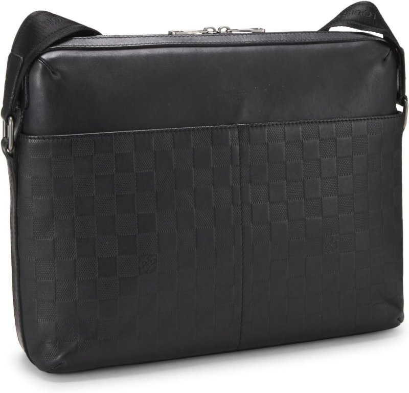 LOUIS VUITTON PRE-LOVED BLACK DAMIER INFINI CALYPSO MM, BLACK