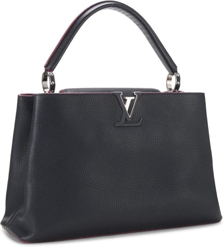 LOUIS VUITTON PRE-LOVED NAVY TAURILLON CAPUCINES MM, NAVY