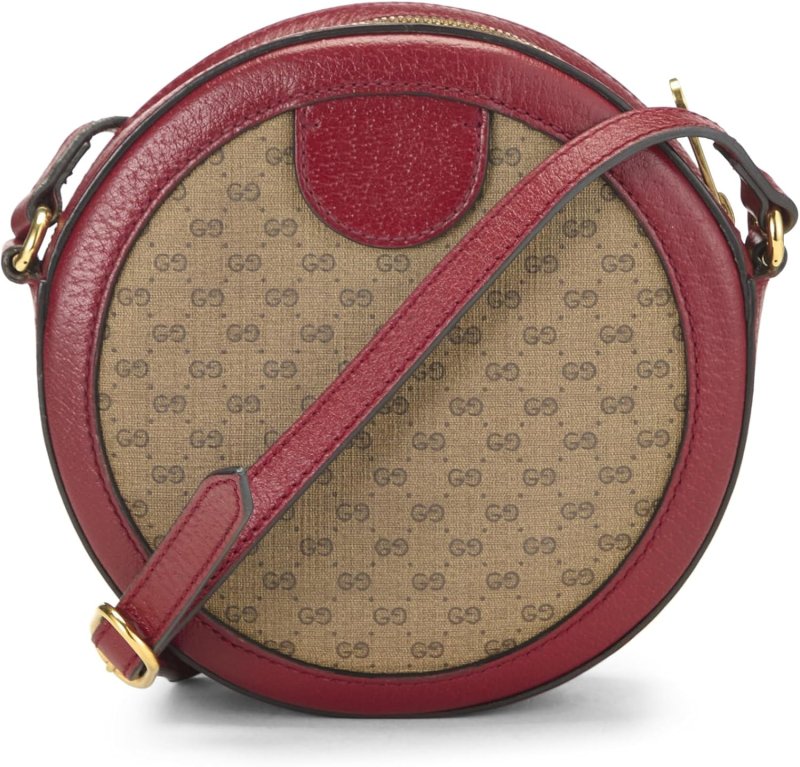 GUCCI PRE-LOVED DORAEMON X GUCCI COATED CANVAS OPHIDIA GG CROSSBODY BAG, RED