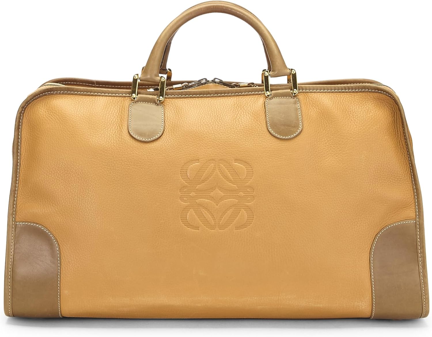 LOEWE PRE-LOVED BROWN LEATHER AMAZONA 50, BROWN