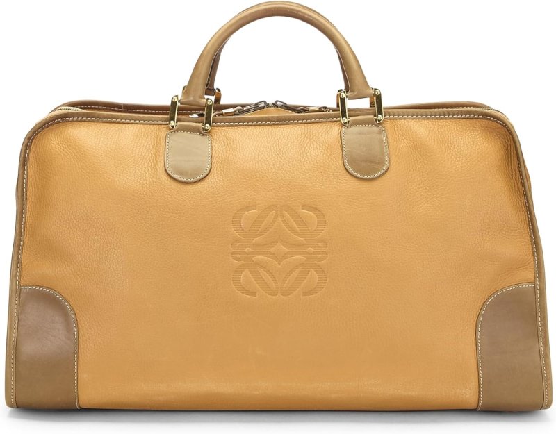 LOEWE PRE-LOVED BROWN LEATHER AMAZONA 50, BROWN