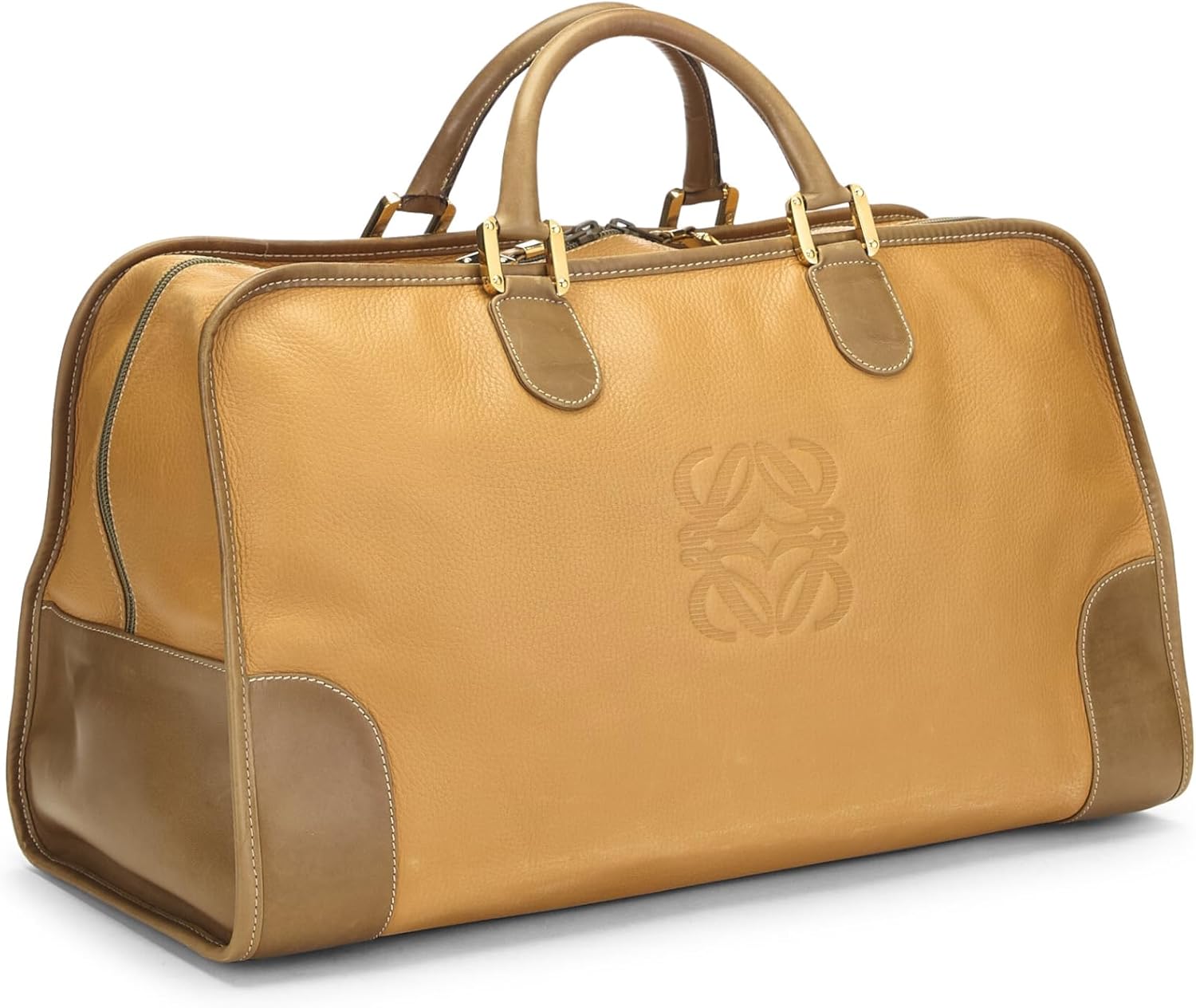 LOEWE PRE-LOVED BROWN LEATHER AMAZONA 50, BROWN