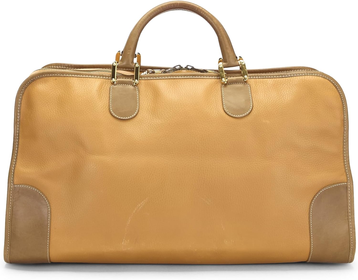 LOEWE PRE-LOVED BROWN LEATHER AMAZONA 50, BROWN