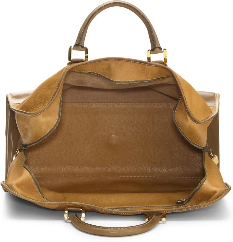 LOEWE PRE-LOVED BROWN LEATHER AMAZONA 50, BROWN