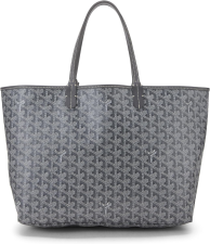 GOYARD PRE-LOVED GREY GOYARDINE CANVAS SAINT-LOUIS PM, GREY