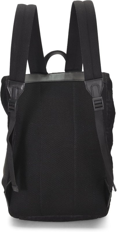 FENDI PRE-LOVED BLACK MESH ZUCCA BACKPACK, BLACK