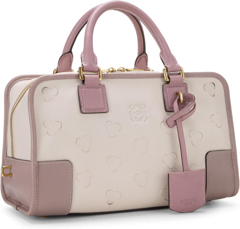LOEWE PRE-LOVED PINK LEATHER AMAZONA 28, PINK