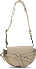 LOEWE, PRE-LOVED GREY CALFSKIN GATE DUAL BAG MINI, GREY ROLL OVER IMAGE TO ZOOM IN LOEWE PRE-LOVED GREY CALFSKIN GATE DUAL BAG MINI, GREY