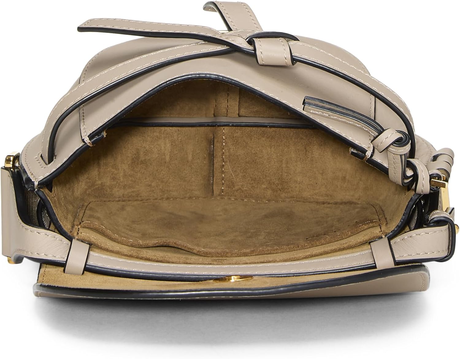 LOEWE, PRE-LOVED GREY CALFSKIN GATE DUAL BAG MINI, GREY ROLL OVER IMAGE TO ZOOM IN LOEWE PRE-LOVED GREY CALFSKIN GATE DUAL BAG MINI, GREY