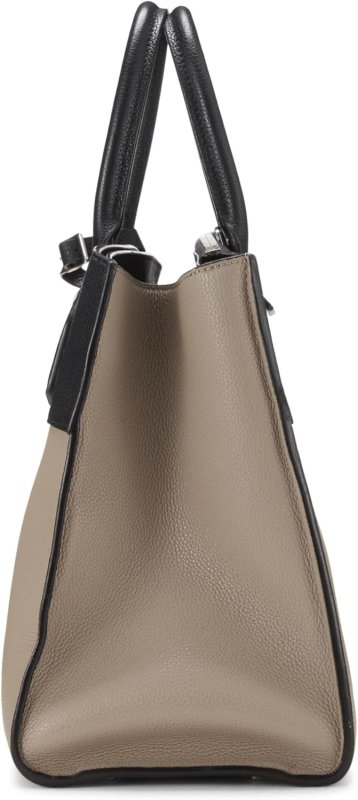 LOUIS VUITTON PRE-LOVED BEIGE & BLACK TWO-TONE CALFSKIN CITY STEAMER MM, BEIGE