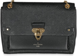 LOUIS VUITTON PRE-LOVED BLACK EMPREINTE VAVIN MM