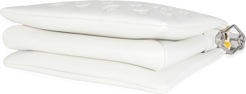 LOUIS VUITTON PRE-LOVED X YK WHITE MONOGRAM EMBOSSED PUFFY LAMBSKIN COUSSIN PM