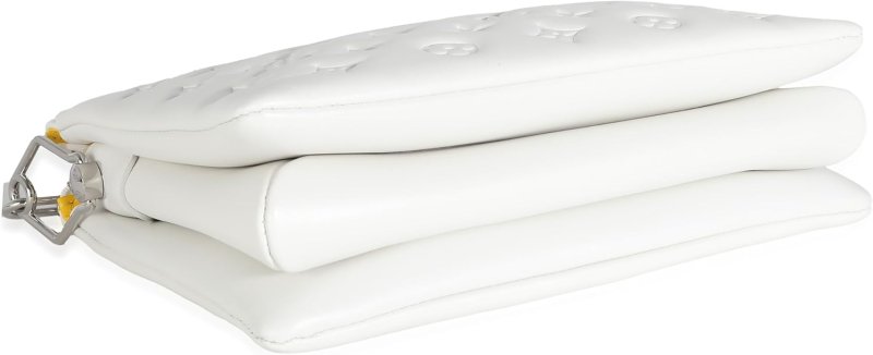 LOUIS VUITTON PRE-LOVED X YK WHITE MONOGRAM EMBOSSED PUFFY LAMBSKIN COUSSIN PM