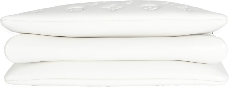 LOUIS VUITTON PRE-LOVED X YK WHITE MONOGRAM EMBOSSED PUFFY LAMBSKIN COUSSIN PM