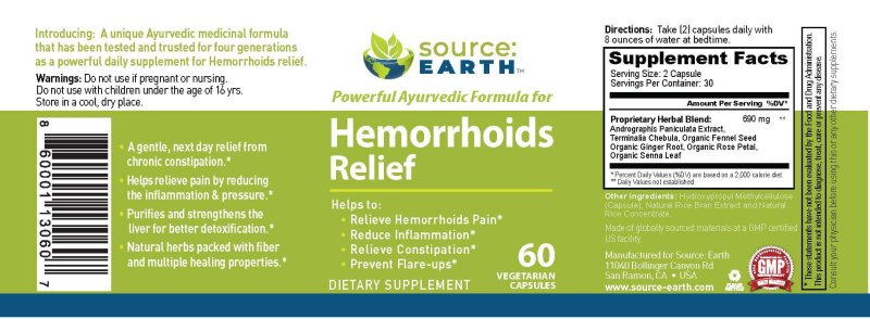 HEMORRHOID PILES CHRONIC CONSTIPATION RELIEF ALL NATURAL AYURVEDA REMEDY 3 BOTTLES