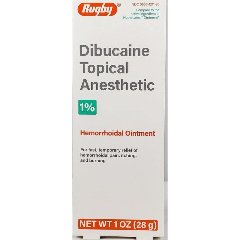 RUGBY  DIBUCAINE HEMORRHOIDAL OINTMENT 1% 1 OZ PACK OF 3